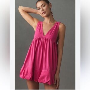 Anthropologie Hot Pink Mini Dress